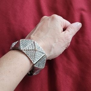 Silver elastic bracelet